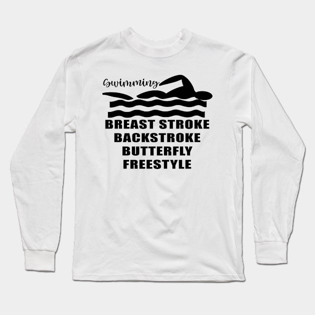 Women’s Swimming Events, Swimmer Long Sleeve T-Shirt by Gsallicat